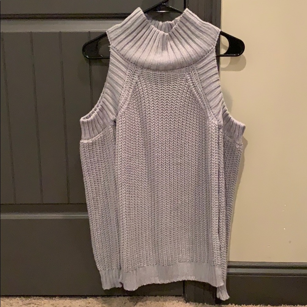 Cold shoulder sweater